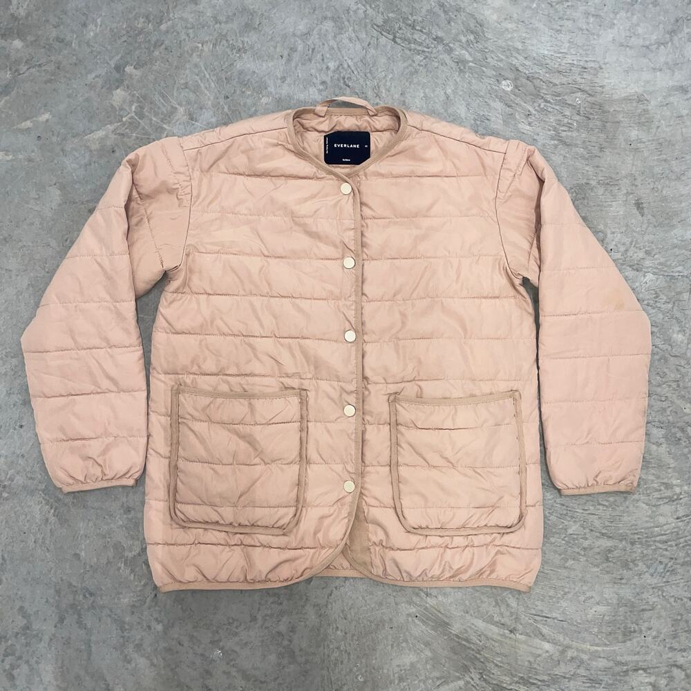 Everlane ReNew Channeled Liner Puffer Jacket Rose Pink Size Extra Small